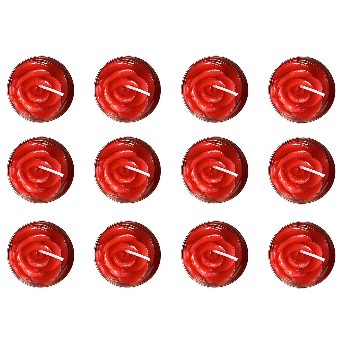 HASTHIP 12 Pack Rose Candles for Decoration Tealight Candles Smokeless Red Rose Candles Natural Unscented Candles Burns Upto 3 Hours Tealight Candles Gifts for Women, Girlfriend, Wife HASTHIP 12 Pack Rose Candles for Decoration Tealight Candles Smokeless Red Rose Candles Natural Unscented Candles Burns Upto 3 Hours Tealight Candles Gifts for Women, Girlfriend, Wife